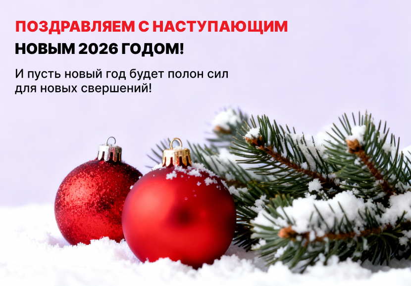 Поздравляем с наступающим Новым 2026 годом!>